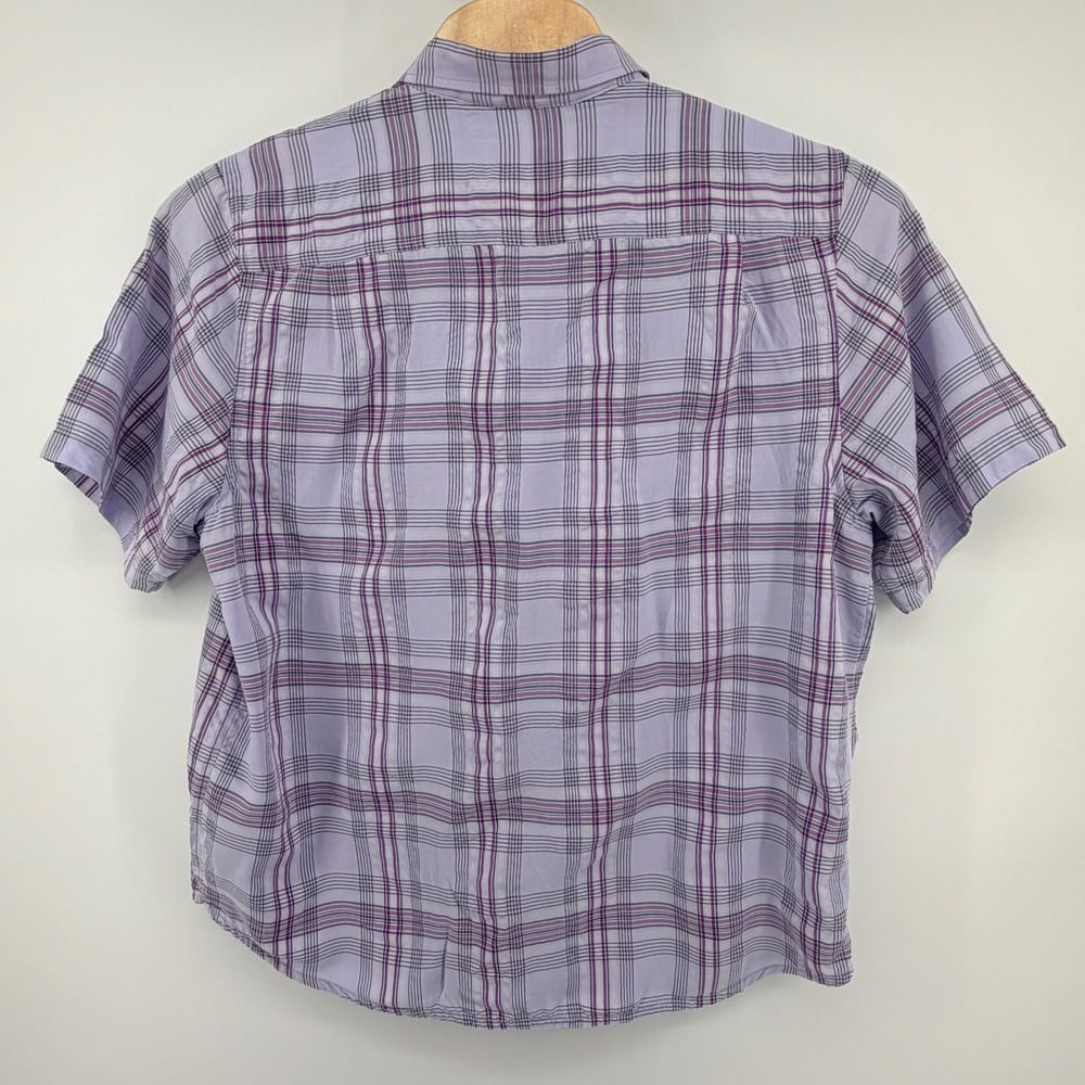 Tommy Bahama The Coconut Point Shirt Plaid Short Sleeve XL Purple - Picture 3 of 7
